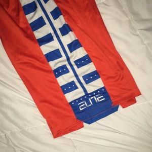 Orange & blue Nike Elite basketball shorts